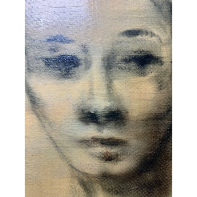 Stunning Mid Century Original Painting of Woman For Sale In Houston - Image 6 of 7