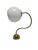 Art Deco Metal Wall Lamp, Poland, 1950s For Sale - Image 3 of 6