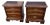 1980s Pair of Basset Mahogany Nightstands For Sale