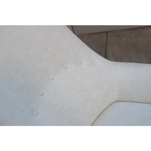 1950s Pair of Sculptural Italian Tall Back Lounge Chairs For Sale - Image 4 of 6