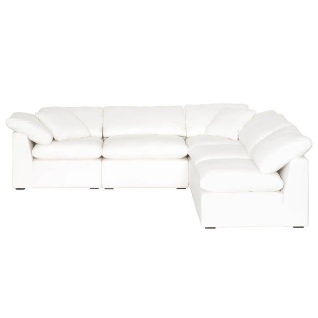 White Sky Birch Modular Corner Chair, Pearl For Sale - Image 8 of 12