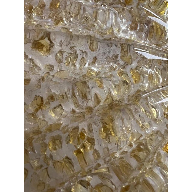 Ceiling Light with Gold Inclusion in the style of Borovier & Toso, 1990 For Sale - Image 6 of 9
