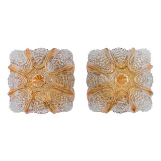 Bubble Glass Flush Mounts, Limburg, 1960s, Set of 2 For Sale