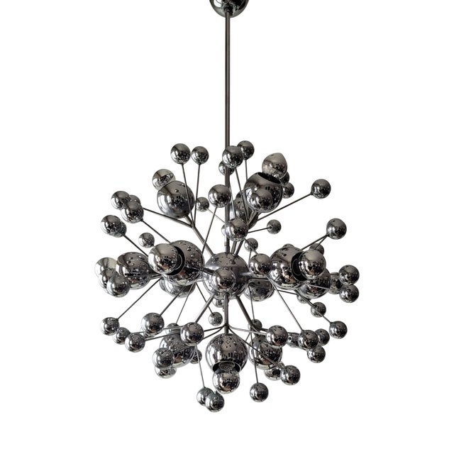 Vintage Space Age Twelve-Light Pendant Lamp, 1960s For Sale