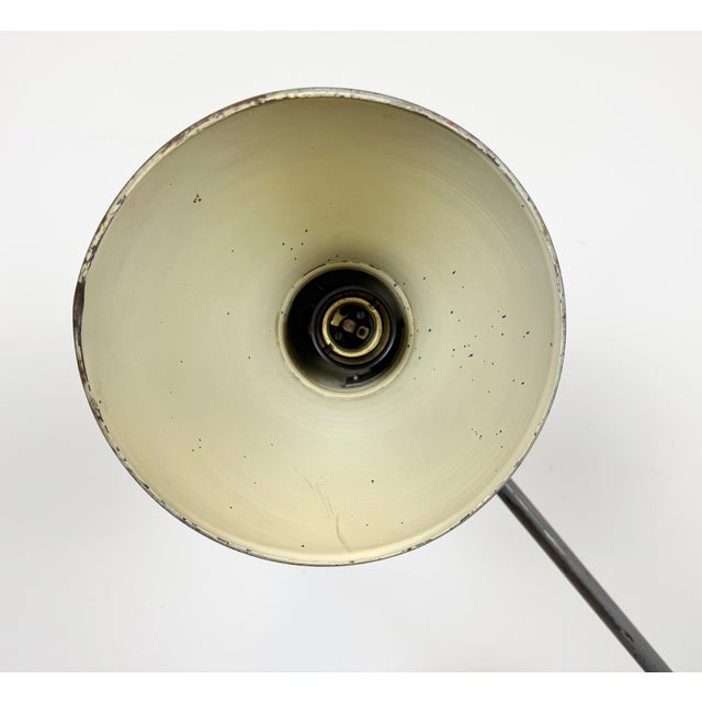 Large Grey Industrial Workshop Table Lamp, 1960s For Sale - Image 12 of 18