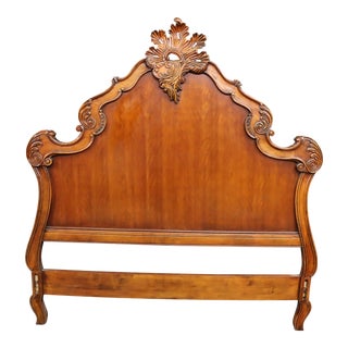 Louis XV Style Cherry Headboard For Sale