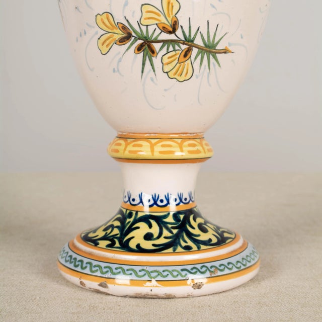 French Hr Quimper Vase For Sale - Image 10 of 13