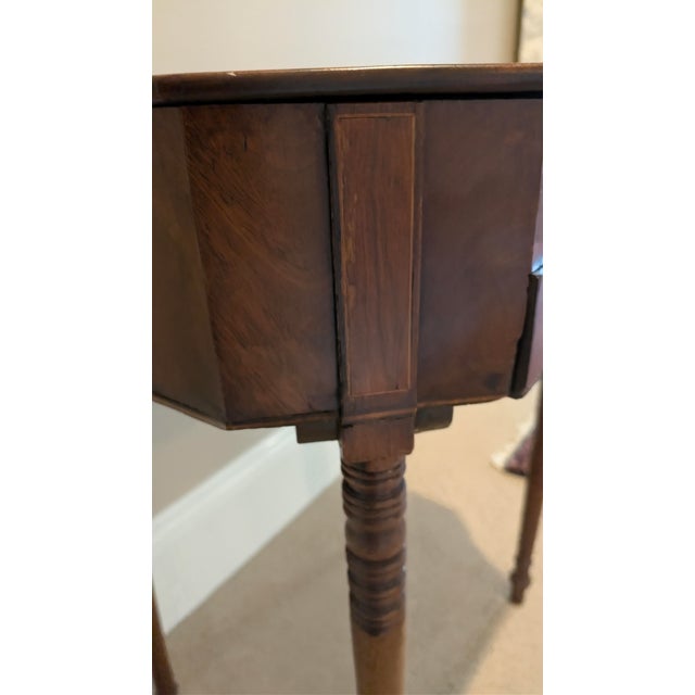 English Regency Inlaid Mahogany Sewing Stand, Circa 1810 For Sale - Image 9 of 9