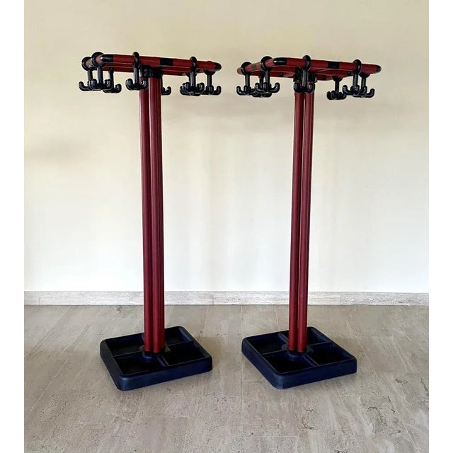 Red and Black Coat Rack, 1980s For Sale - Image 4 of 11