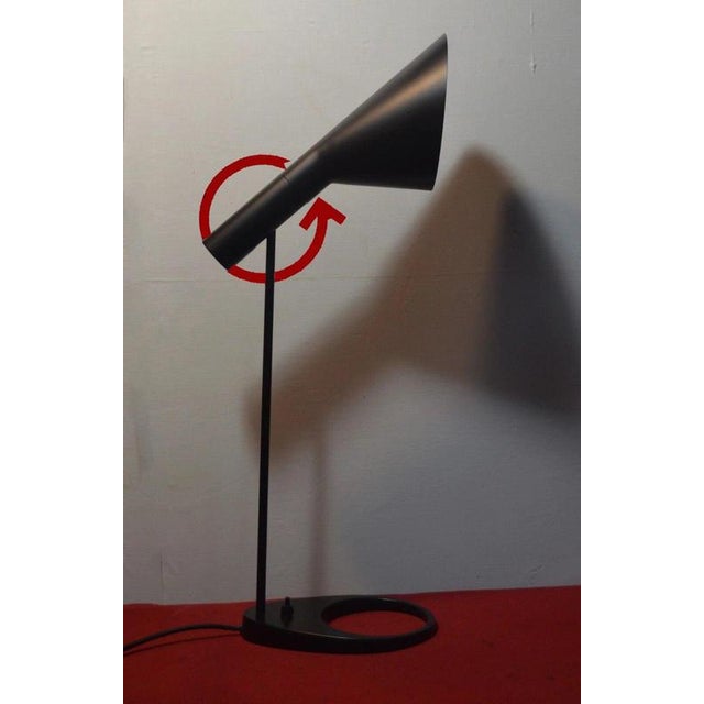 Black AJ Table Lamp by Arne Jacobsen for Louis Poulsen, Denmark, 1960s For Sale - Image 11 of 18