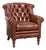 Chesterfield Club Chair in Cowhide Leather For Sale