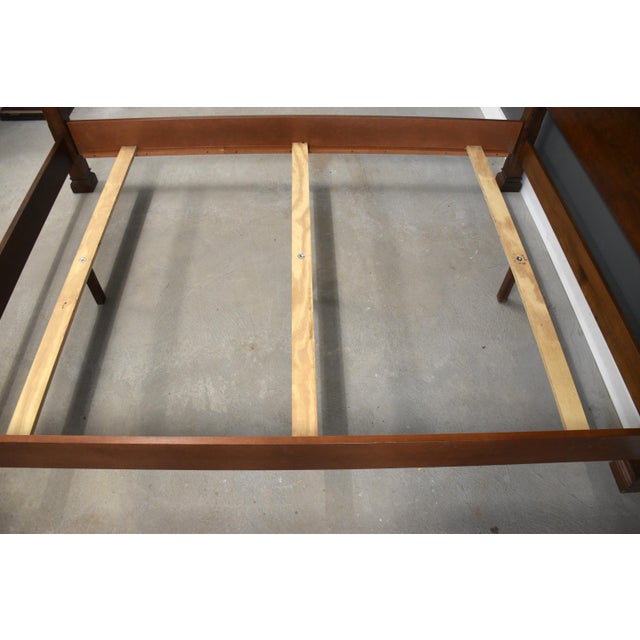 1980s Solid Cherry Queen Four Poster Bed For Sale - Image 9 of 10