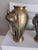 Antique Pair Japanese Bronze Iris Vases 19th C. Meiji Period Signed For Sale - Image 4 of 10
