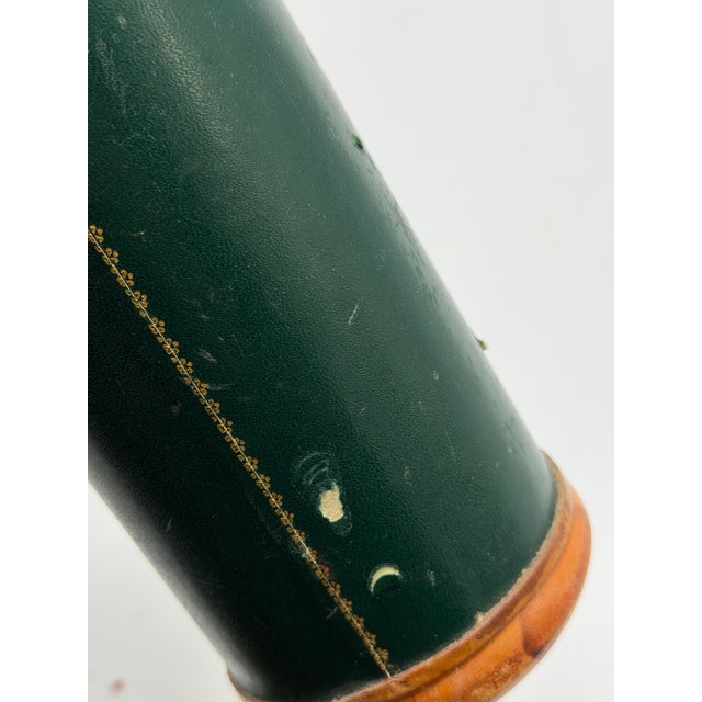Camel Vintage Italian Leather Bottle For Sale - Image 8 of 11