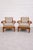 Goldenrod Early Mid-Century Austrian Lounge Armchairs in Cherry Wood and Minotti Jacquard Upholstery, 1940s, Set of 2 For Sale - Image 8 of 10