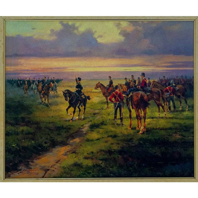 Contemporary Late 20th Century Salvador Caballero - Troop Assembly (Colección Ejercitas Reunión De Tropas), Oil on Canvas For Sale - Image 3 of 6