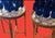 Late 20th Century Los Castillo Style Hand-Blown Cobalt Blue Glassware With Pewter Stems Set- 37 Pieces For Sale - Image 5 of 10