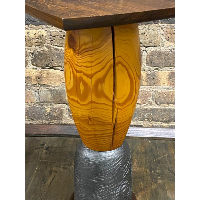 Wood Accent Table Signed by Artist, Cory Robinson For Sale - Image 4 of 7