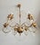 Hollywood Regency Vintage Hollywood-Regency Gold-Plated Cascade 6-Light Waterfall Chandelier with Crystal Pendants, 1960s For Sale - Image 3 of 18