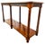 French Vintage Neoclassical Two-Tier Sofa Walnut Table With Inset Glass Top & Fluted Legs For Sale - Image 3 of 8