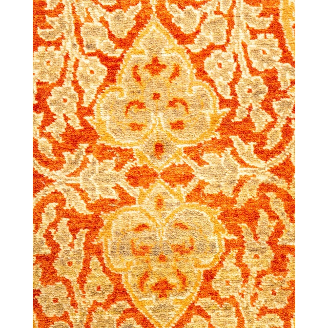 Traditional Mogul Hand-Knotted Area Rug - Orange, 4' 0" x 6' 1" For Sale - Image 3 of 8