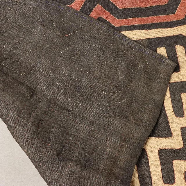 Royal Ntshak Raffia Fabric with Labyrinth Kuba Art For Sale - Image 11 of 12