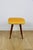 Vintage Square Yellow-Gold Stool from PRL, 1970s For Sale - Image 4 of 7