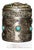 Vintage Tibetan Silver-Plated Tea Caddy With Turquoise Dragons For Sale