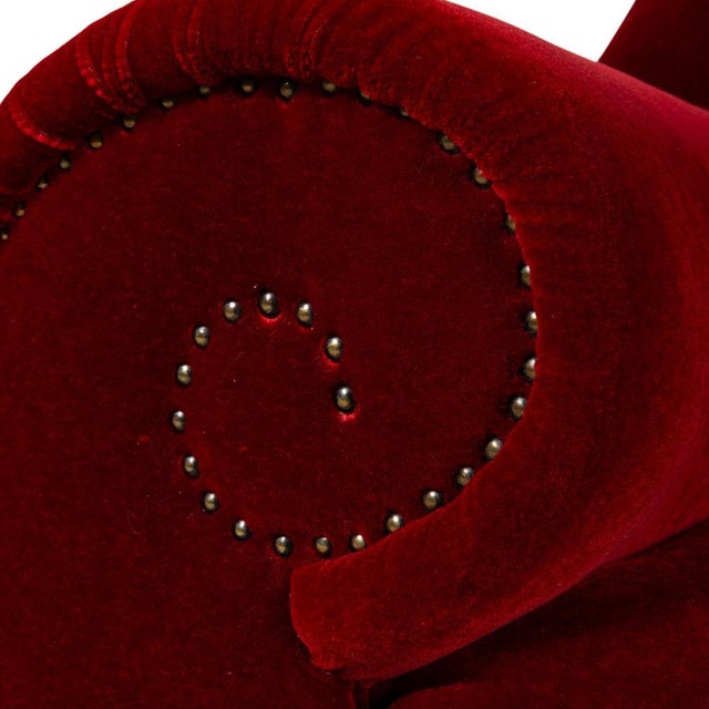 Textile Gaudi Three-Seater Red Sofa from Bretz For Sale - Image 7 of 15