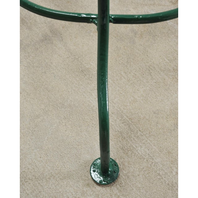 o.w. Lee American Regency Style Wrought Iron and Glass Scrolled Garden Table For Sale - Image 15 of 18