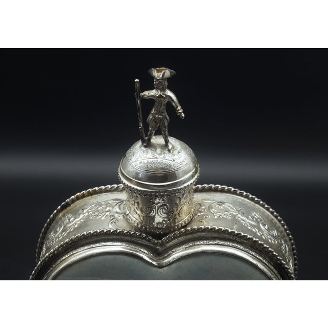 Antique Porcelin and Sterling Silver Friendship Caddy from Fles / Royal Delft, 1893 For Sale - Image 6 of 7