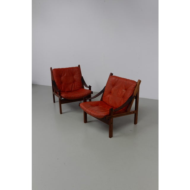 Norwegian Hunter Easy Chairs by Torbjørn Afdal for Bruksbo, 1970s, Set of 2 For Sale - Image 18 of 18