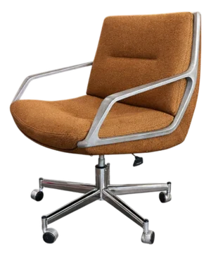 “Low Commander” Swivel Armchair by Jorge Zalszupin, Bronze Chenille and Aluminum, Brazil, 1973 – Lot 805
