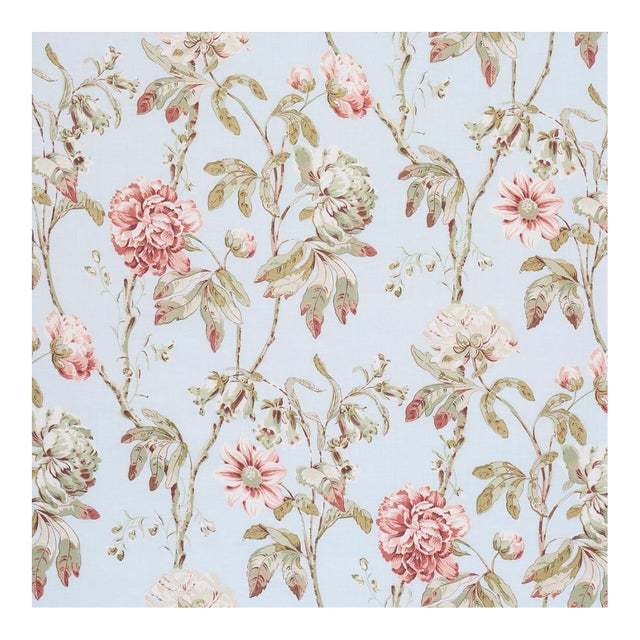 Schumacher Daydream Fabric in Sky For Sale
