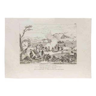 Jean-Baptiste Réville, The Emperor's Bivouac\., Early 19th Century, Etching For Sale