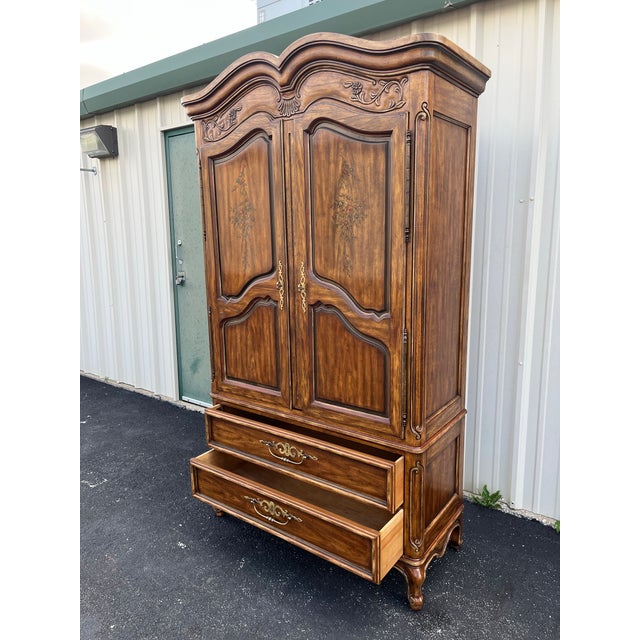 1980s Drexel Brittany Collection Bedroom Clothing Armoire For Sale - Image 12 of 12