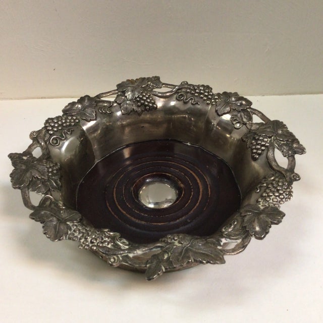 Sheffield Sheffield Silver Plated Wine Bottle Coasters,1 Italian Pewter Coaster, 1 Author Court Wine Bottle Coaster- Group of 4 For Sale - Image 4 of 12