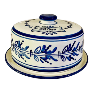 Mid 20th Century Blue and White Cheese Dome