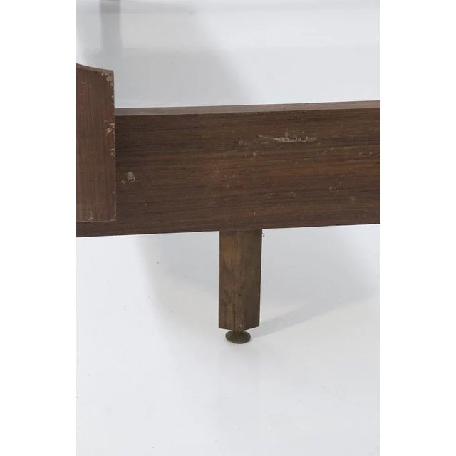 Brown Vintage Italian Double Bed with Bedside Tables attributed to Ico & Luisa Parisi, 1950 For Sale - Image 8 of 12