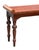 A fine English hall bench or window seat or stool of oak from the Arts and Crafts period, featuring turned bolsters at...