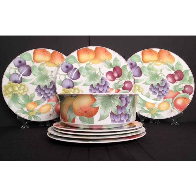 Purple Villeroy & Boch, Gallo Design, Frutteto, Chop/Charger Plates - Set of 5 For Sale - Image 8 of 13