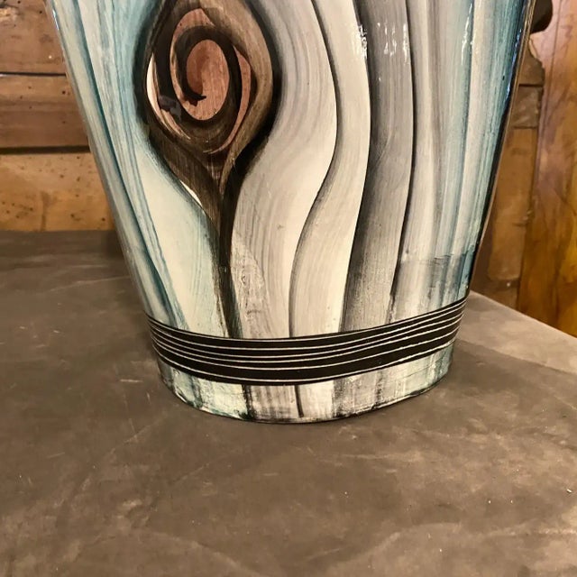 Ceramic 1950s Mid-Century Modern Ceramic Italian Umbrella Stand For Sale - Image 7 of 13