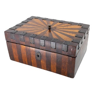 19th Century European German or Austrian Biedermeier Strong Box For Sale