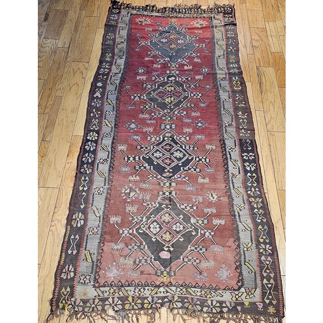 Early 20th Century Early 20th Century Turkish Kilim Rug For Sale - Image 5 of 12