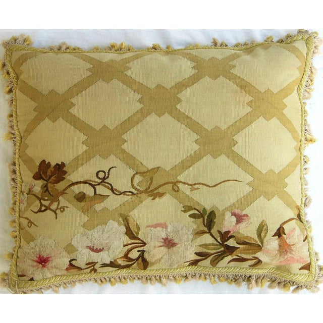 Circa 1850 Antique French Aubusson Tapestry Pillow For Sale - Image 9 of 9