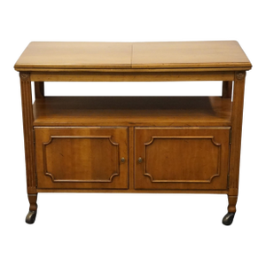 Davis Cabinet Co. Solid Walnut Italian Provincial 80" Flip Top Server Buffet