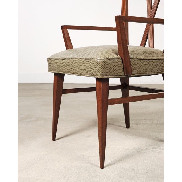 Set of Eight Tommi Parzinger X-Back Mahogany Dining Chairs For Sale - Image 16 of 18