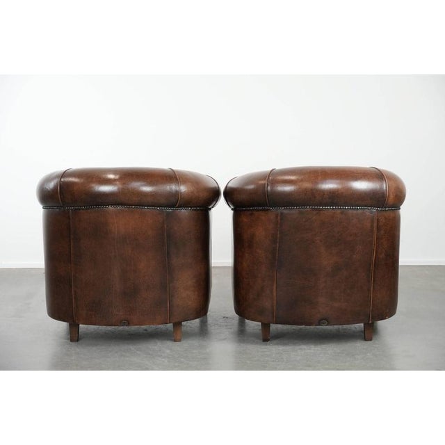 Club Chairs in Sheepskin Leather, Set of 2 For Sale - Image 3 of 16