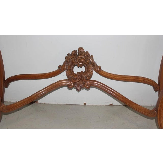 19th Century Louis XV Style Blonde Walnut Console Table For Sale - Image 11 of 18