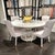 2020s Hollywood Regency Round White Dining Table For Sale - Image 5 of 6